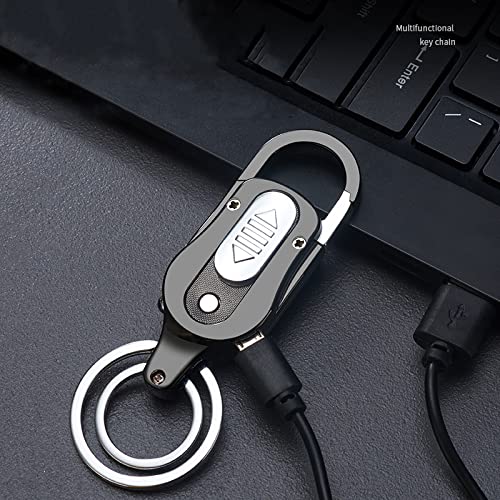 AWOKZA USB Rechargeable Cigarette Lighter Keychain Mini Keyring